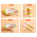 Safe Eco Friendly Bamboo Fiber Kids Dinnerware Set Children Dishes Cartoon Tableware